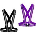 thumbnail image 1 of Chaleco reflectante para correr, paquete de 2, chaleco de seguridad ajustable de alta visibilidad para ciclismo nocturno, senderismo, jogging, paseos con perros, verde y rosa, 1 of 5