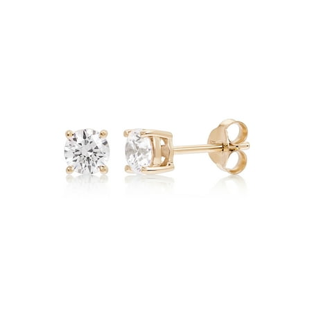 - Cubic Zirconia Round Stud Earring made with Zirconia from Swarovski
