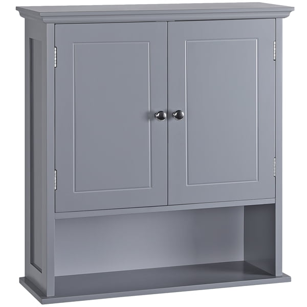 Yaheetech Bathroom WallMounted TwoDoor Medicine 4