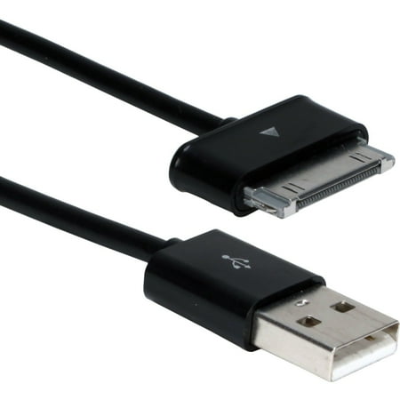 QVS 2-Meter USB Sync & Charger Cable for Samsung Galaxy Tab/Note Tablet - Black