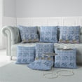 thumbnail image 4 of Papillon Paradise Indoor/Outdoor Pillow with Removable Cover in Blue 26x26, 4 of 6