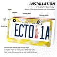 thumbnail image 3 of Aluminum License Plate Frame 2 Pack Car Exterior Accessory Car Tag Holder for Front Rear Plates Cars Decor Yellow and White Checkered Squares, 3 of 7