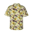 thumbnail image 4 of Xecao Lilies Flowers print Hawaiian shirt - a stylish short-sleeve button-down for men, perfect for casual beach and tropical outings., 4 of 9