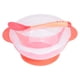 thumbnail image 2 of Juego de vajilla para bebé Jadeshay cuenco antideslizante con ventosa rosa amarillo azul, 2 of 14