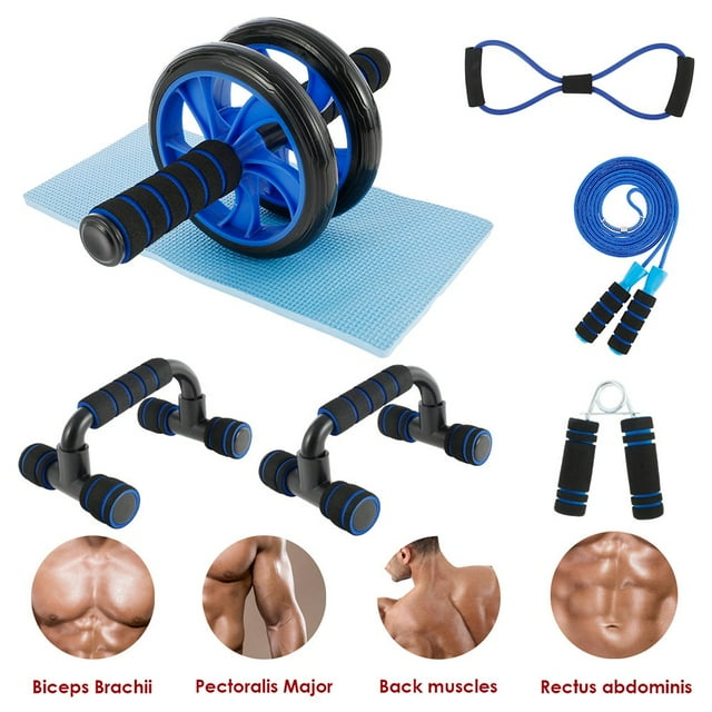 Ensemble d'Équipement d'Entraînement à Roulettes Ab Us pour Exercice Abdominal, Gym à Domicile, Mise en Forme