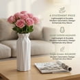 thumbnail image 4 of Flower Vase Clear, Unbreakable Narrow Bud Vase for Single Stem Roses, Shatterproof Plastic Vase for Office Desk Grey 2.8"L x 2.8"W x 7.9"H, 4 of 6