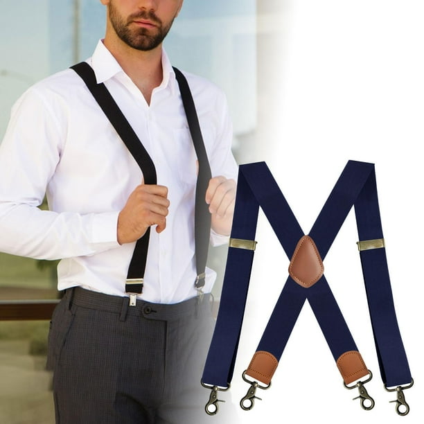 Tirantes para hombre tirantes resistentes en forma de x para mujeres y hombres pantalones tirantes elasticos ajustables vestir ganchos clip adulto