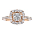 thumbnail image 5 of 14K Yellow Gold 1-2/3 cttw. Certified Diamonds Cushion-cut Halo Engagement Ring by Hollywood Hills Jewelers, 5 of 6