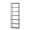 thumbnail image 4 of Mainstays 6-Shelf Metal Frame Bookcase, Rustic Brown, 4 of 6