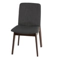 thumbnail image 4 of Cortesi Home Bjorn Dining Chair in Charcoal Fabric, Walnut Finish (Set of 2), 4 of 4