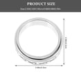 thumbnail image 2 of 7pcs Fidget Ring Anxiety Ring Rotatable Finger Ring Punk Style Ring Jewelry, 2 of 7
