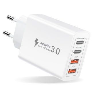 2 Pack USB Plug Adaptor Uk,Multi USB Charger Plug UK 4 Port 3 Pin USB Wall Charg | UK