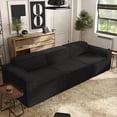 thumbnail image 5 of Furniture of America Solan Modern Chenille Modular Wide Track Arms Sofa, Black, 5 of 20