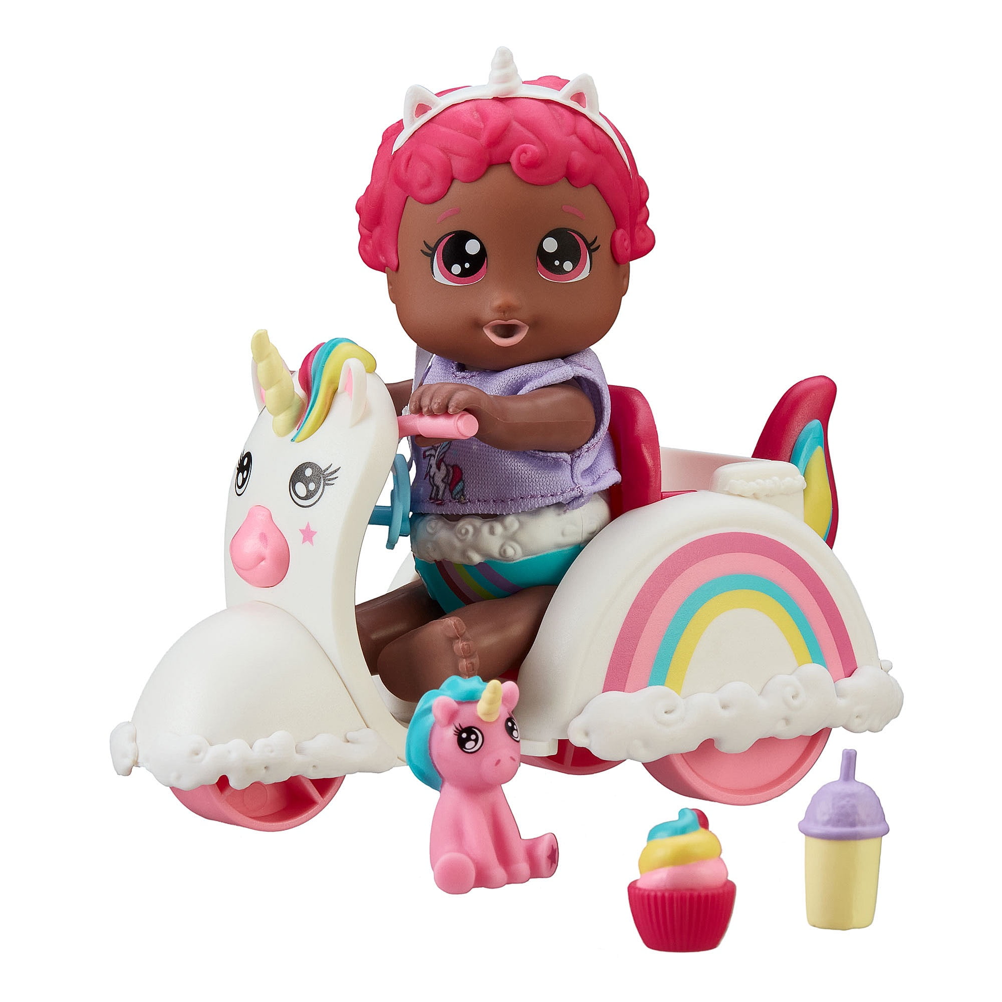 My Sweet Love 5-Inch Charm Doll With Scooter, Deep Tan