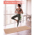 thumbnail image 2 of Orange Stripes Yoga Towel for Hot Yoga Non Slip, Simple Orange White Texture Yoga Mat Towel Absorbent Yoga Sweat Towels Microfiber Hot Yoga Blanket for Bikram Pilates 26"x74", 2 of 7