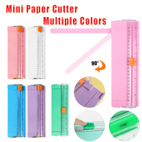 4 in 1 Manual Paper Cutter for Scrapbooking and Card Making, A5 A4 Photo Paper Cutting Tool with Straight Dotted Curved Creasing Blades for Tools/Office(Pink),Hulucky