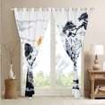 thumbnail image 4 of Traditional Ink Painting Blackout Curtains Japanese Style Curtains, Rustic Lodge Cabin Curtains & Drapes Country Sunset Scene Living Room Curtains, Nature Mountain Pine Tree Window Curtains, 4 of 6
