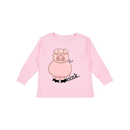 

Inktastic Pig-Oink Gift Toddler Boy or Toddler Girl Long Sleeve T-Shirt
