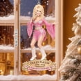 thumbnail image 5 of Dolly Memorial Hanging Ornament, Vintage 2D Flat Acrylic Singer Player Pendant with Microphone for Holiday Home Decoration, Christmas Tree Holiday Decor for Country Music Fans Music Lovers, 5 of 6