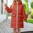thumbnail image 2 of LWNYDPLSD 2024 Women's Fashion Waterproof Long Winter Coat Thickened Down Alternative Jacket Warm Puffer Jacket Hooded Parka Clearance Sale Red XXL, 2 of 5