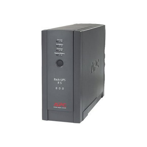 APC UPS 800 Back- RS - UPS - AC 120 V - 540 Watt - 800 VA - USB - Connecteurs de Sortie: 7 - Noir