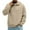 Khaki, variant on Mens Oversized Hoodies Pullover Quarter Zip Casaul Long Sleeve Waffle Knit Athletic Hooded Sweatshirt with Pocket
