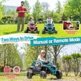 thumbnail image 4 of Sopbost Kawasaki Teryx KRX 1000 Licensed 24V Kids Ride On Toy, 4WD Electric Ride on UTV for Kids Ages 3–6 with Remote, EVA Tires, 4 Mph, Blue, 4 of 9