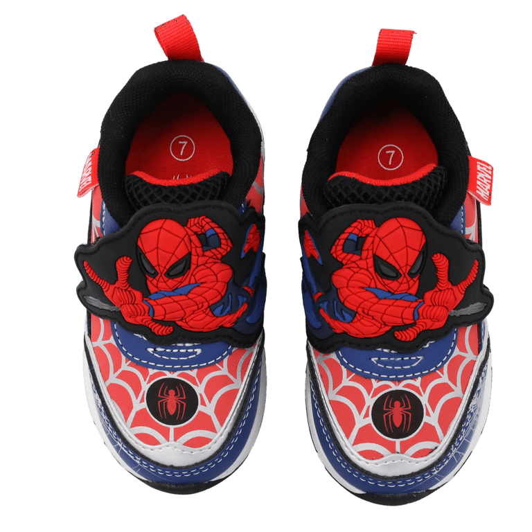 Spiderman Toddler Kids Light-Up Athletic Sneakers with On Spiderman Toddler Kids Light-Up Athletic Sneakers with On