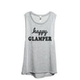 thumbnail image 1 of Happy Glamper Women's Fashion Sleeveless Muscle Workout Yoga Tank Top Sport Grey Large, 1 of 3