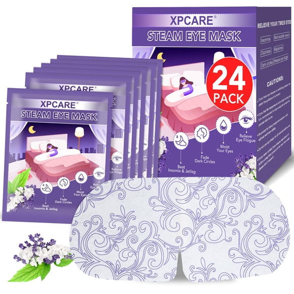 Máscaras de ojos Steam XPCARE, autocalentadas, paquete de 24 para ojos secos