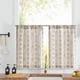 thumbnail image 1 of Cortinas Jinchan Boho para ropa de cocina, 76 cm, color negro sobre beige, 1 of 9