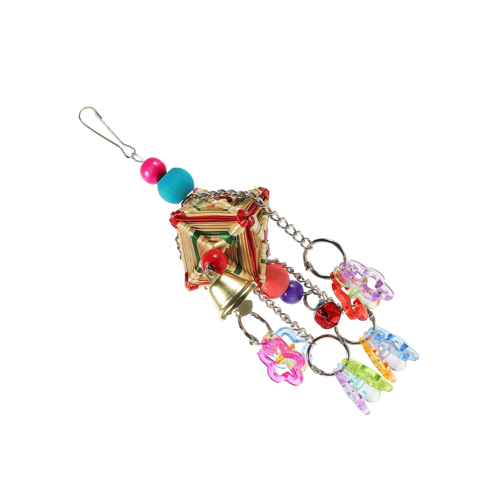 Toyandona Acrylic Hanging Bird Toy for Cage - Pet Chew Toy Set for Bird