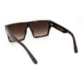 thumbnail image 4 of Womens Oversize Flat Top Shield Rectangle Hard Diva Sunglasses Tortoise - Brown, 4 of 4