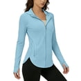 thumbnail image 1 of Neewe Veste Athlétique Légère pour Femmes Protection Solaire Fermeture Éclair Intégrale Chandails à Manches Longues Randonnée Plein Air Poches, 1 of 8