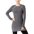 thumbnail image 1 of INC suéter tipo túnica adornado para mujer, gris, mediano, 1 of 2
