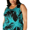 thumbnail image 4 of Alfani Plus Size Printed Tulip-Hem Maxi Dress 4X – Navy, 4 of 4