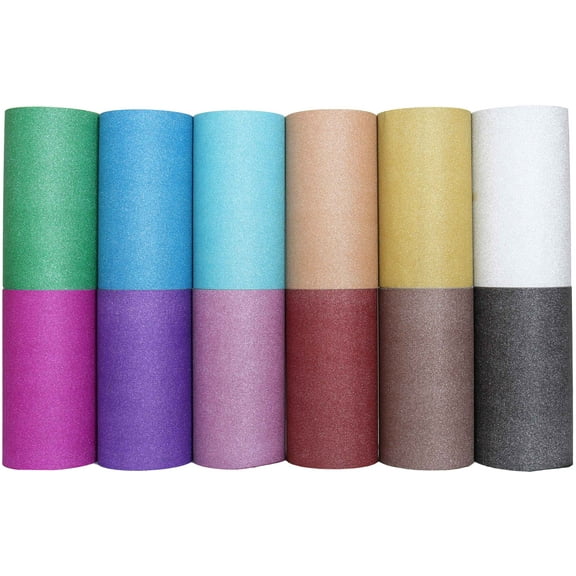 12in x 9ft Roll Threadart Hot Pink Glitter Self Adhesive Vinyl | For Glass, Plastic, Metal & More | Compatible with Cricut Silhouette Cameo Craft Cutters | Use Our High-Tack Transfer Paper | 3 Yd Roll