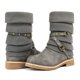 thumbnail image 2 of Bota DREAM PAIRS para Mujer, Media Caña, Invierno, Nieve, Gris, Talla 9.5, 2 of 6