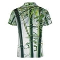 thumbnail image 5 of Bamboo Branches Pictures Men Zipper T-shirt Summer Casual Short Sleeve T-shirt Top, 5 of 7