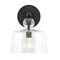 thumbnail image 4 of Eden Home 12" Transitional Metal Wall Sconce in Black and Clear, 4 of 7