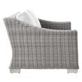 thumbnail image 4 of Modway Conway Outdoor Patio Wicker Rattan Loveseat in Light Gray White, 4 of 8