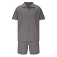 thumbnail image 4 of JXMVOJ Men's Family Summer Casual Two-Piece UPF50+ Sun Protection Set, Polyester Spandex Blend Breathable Moisture-Wicking Beach Outdoor Daily with Pockets Utility, 4 of 6