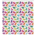 thumbnail image 3 of Ambesonne Butterfly Shower Curtain, Vibrant Floral Happy, 69"Wx84"L, Multicolor, 3 of 3