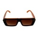 thumbnail image 2 of Baroc Small Frame Brown Lentes de Sol Rectangulares Café Retro UV400 Acetato, 2 of 5