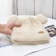 thumbnail image 6 of jiaroswwei Beanie Hat Bear Ears Shape Knitted Autumn Winter Windproof Warm Hat for Outdoor, 6 of 8