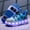 Blue, variant on Kids Roller Skates Light up Shoes with Wheels Shoes LED USB Charging Roller Sneakers for Girls Boys Birthday Christmas Gift