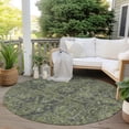 thumbnail image 6 of Addison Rugs Chantille Indoor/Outdoor Traditional Oriental Green Washable Round Rug, 8' x 8', 6 of 6