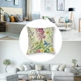 thumbnail image 5 of nygtbtfer Spring Floral Throw Pillow  Set of 2Garden Flower Butterfly Decorative Pillows Case Polyester Linen Cushion Covers for Couch Sofa Garden Patio Decor 20x20in, 5 of 7