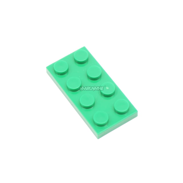 2x4 Dots Base Plate 100PCS Building Blocks Bulk Parts Create Educational DIY MOC Bricks 3020 Compatible All Major Brand green