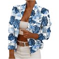 thumbnail image 2 of AXXD Long Sleeve Solid Print Zipper Fashion Cardigan Jackets for Women Clearance Under $10.00 Blue Size L(Us:8), 2 of 6